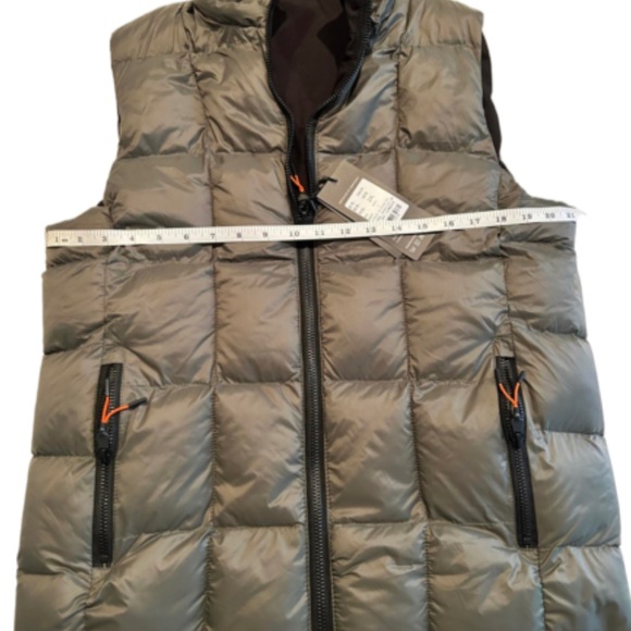 NWT Hunter Green/Black Reversible Hooded Puffed Vest - Picture 11 of 14